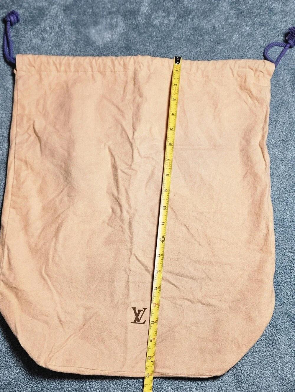 Louis Vuitton XL Drawstring Dust Bag Keepall Travel Tote Onthego Handbag Pouch
